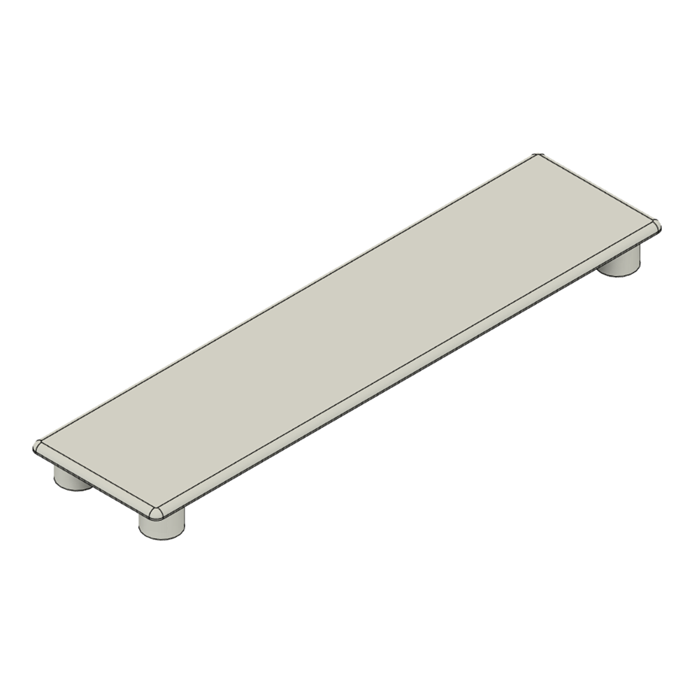 60-150-2 MODULAR SOLUTIONS POLYAMIDE PART<br>END CAP 45MM X 180MM LIGHT GRAY
